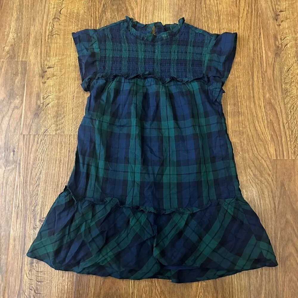 Vineyard Vines black watch plaid dress S